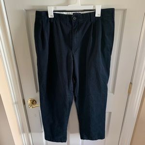 Lands’ End Traditional Fit Navy Khakis W36